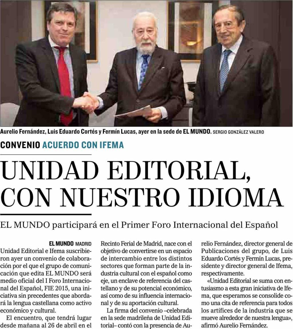 EL MUNDO (EDICION NACIONAL) MADRID Prensa: Diaria Tirada: 262.