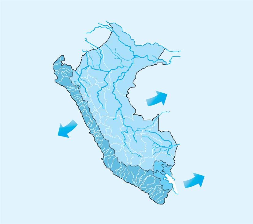 LA CALIDAD DEL AGUA POTABLE EN EL PERÚ Figura 4 Vertientes hidrográficas del Perú 1.998.751,68 Mm 3 Vertiente hidrográfica del Atlántico 34.624,24 Mm 3 Vertiente hidrográfica del Pacífico 10.