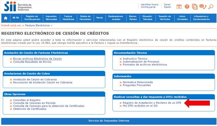 Acceso desde Registro Público Electrónico de Transferencia de Créditos: 3- Autenticación Para acceder a la aplicación, el contribuyente, emisor y/o receptor, se puede