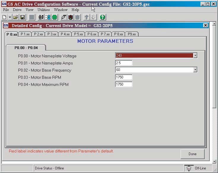 Software de configuración de variadores GS GSoft es un software de configuración para la familia de variadores de AUTOMATIONDIRECT.