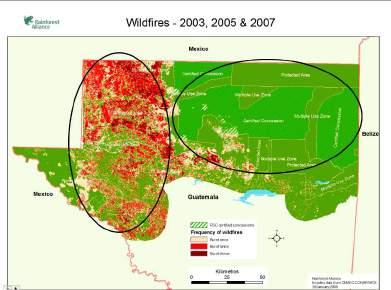 Impactos Emblemáticos en la RBM La tasa de deforestación es casi cero veinte veces menor que en las áreas