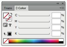 Paleta Color Desde aquí elegiremos un color específico para el objeto o texto seleccionado.