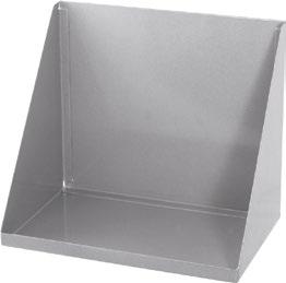 Caja de almacenamiento a la vista tipo SB4 SB5 AA1 Estante de almacenamiento De chapa de acero, pintada de color plata. Para enganchar en el panel de chapa perforada.