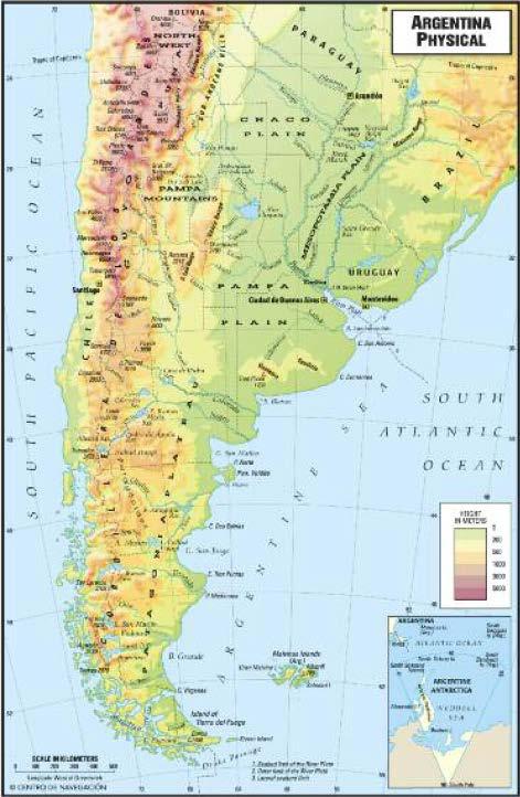 Mapa 3: Argentina Descripción física