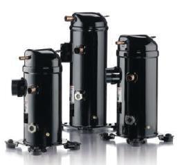 Compresores Scroll Para Refrigeracion. MLZ R404A / R507/ R134a Compresores MLZ suministrados con carga de aceite ( lubricante tipo PVE), accesorios de montaje.