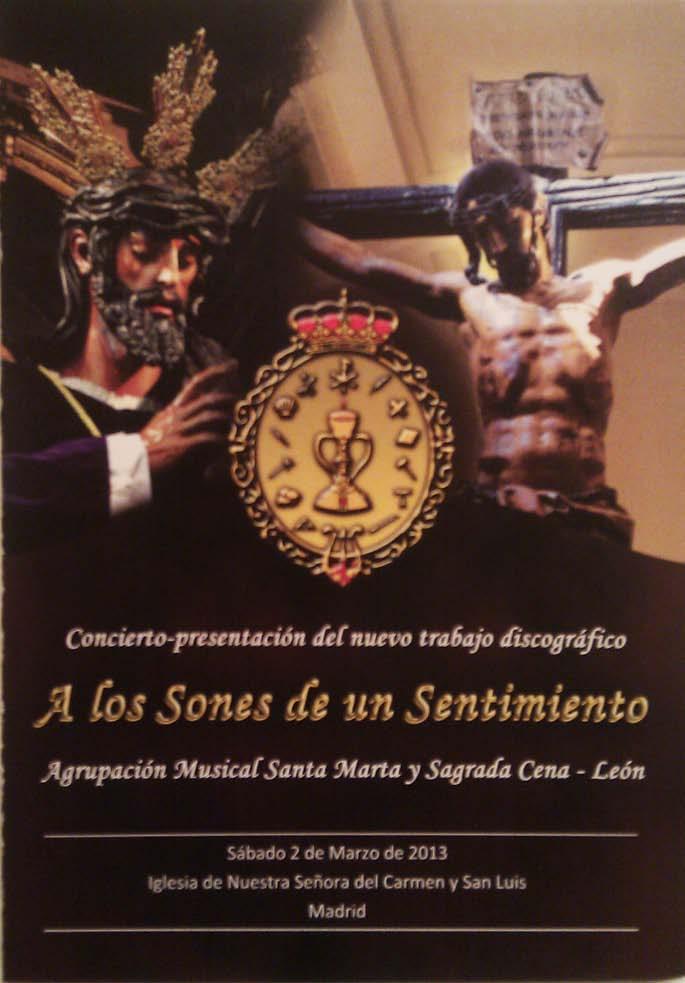 Díptico concierto Agrupación Musical en Iglesia del Carmen (Madrid). Gentileza de Rubén Aparicio.