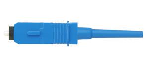 FLCDSCBUY Conector fibra óptica dúplex LC 9/25μm monomodo, para 900μm. FSCMCXAQ Conector simplex SC 50/25μm OM3/OM4 multimodo, bota color aqua.