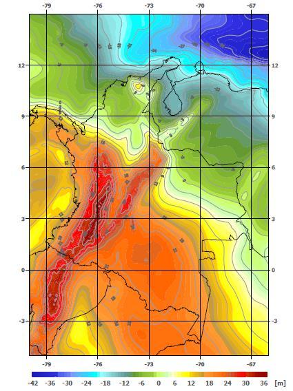22 Después de históricos procesos para el cálculo de modelos gravitacionales, en la actualidad en Colombia se cuenta con el modelo de resolución más preciso calculado hasta el momento