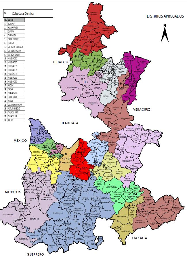 Geografía electoral para procesos federales y locales Procesos Electorales Federales: El Estado se divide en 16
