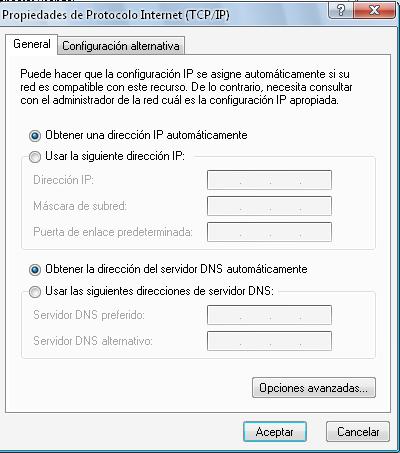 SERVIDOR DNS AUTOMATICAMENTE y guarde cambios en todas las ventanas.