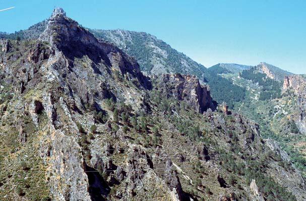Guía Geológica de Sierra Nevada Itinerario 6 140 mal) de trazado muy rectilíneo y de plano casi vertical.