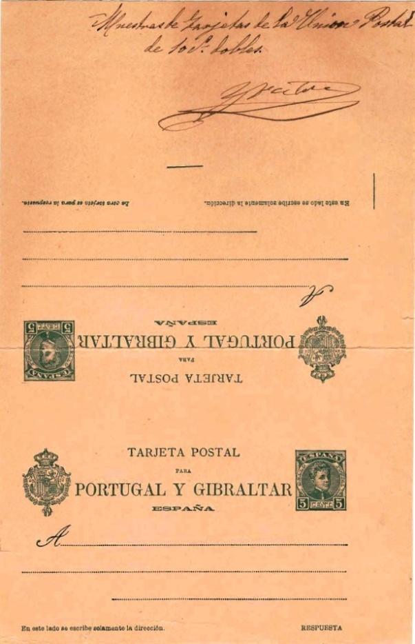 Diciembre de 1903. Modelo de tarjeta aprobado el 19.01.