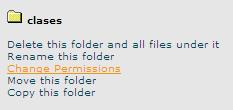 Cabe destacar que a la par de cada archivo y carpeta aparece los permisos que se tienen