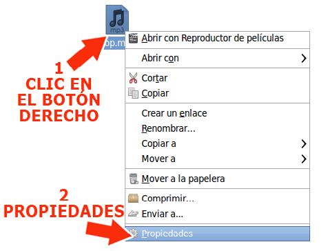 Para conseguirlo, podemos seguir estos pasos: a) En Guadalinex 1. Coloca el ratón sobre un archivo de audio que tenga la extensión mp3 y haz clic en el botón derecho. 2.
