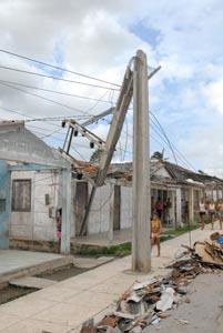 Daños Isla de la Juventud Servicio eléctrico: 100% del circuito eléctrico esta afectado.