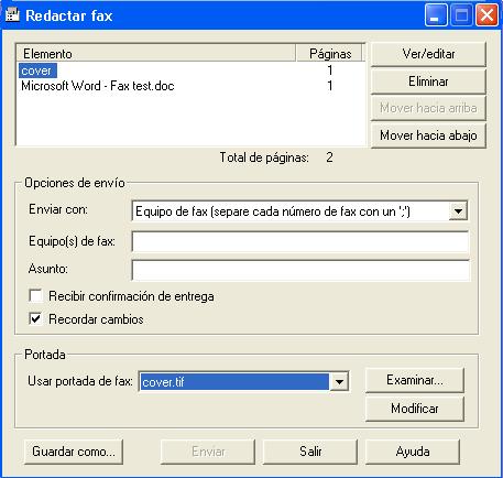 QuickFax. QuickFax le permite enviar un fax directamente desde el cuadro de diálogo Imprimir.