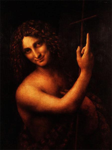 SAN JUAN BAUTISTA Pintada entre 1513-1515 y conservada en el museo del Louvre de París, es una de sus obras más llamativas por lo enigmático.