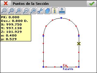 puntos tomados con la estación total. También pueden ser convertidas de un dibujo CAD con TcpTunnel CAD.