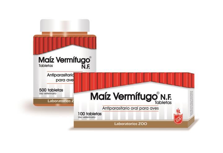 MAÍZ VERMÍFUGO ANTIPARASITARIO PARA AVES Tabletas Reg. ICA1521-DB COMPOSICIÓN Cada TABLETA de Maíz Vermífugo contiene Levamisol clorhidrato... 22.5 mg Excipi