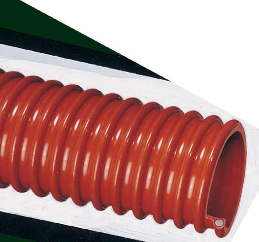 WOR Manguera de PVC para recuperación de vapor Líquido Ductos Aire Construcción especial de PVC en color naranja ladrillo proporciona durabilidad.
