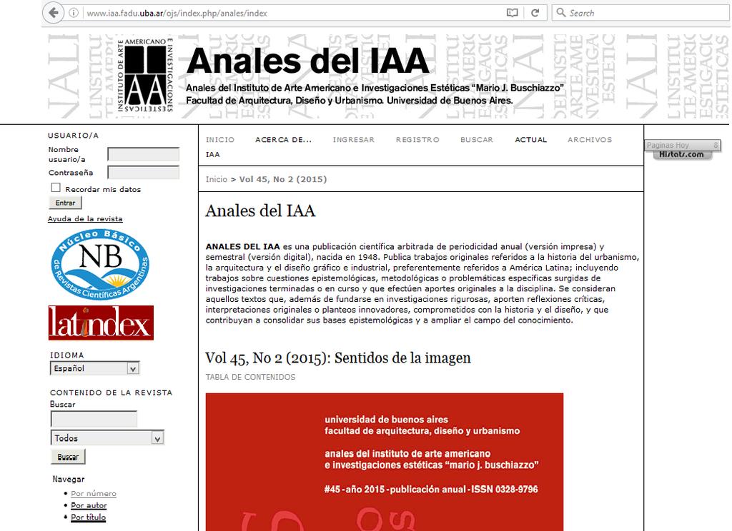 Anales del IAA Instituto de Arte