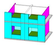 8 Algunos ejemplos de configuraciones para la simulación de recintos del edificio Se han