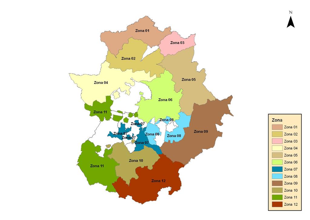 [ Mapa General de Zonas Rurales de Extremadura ] La calificación de las Zonas Rurales de Extremadura se ha llevado a cabo teniendo en cuenta las disposiciones de la Ley /7, que indica, en su