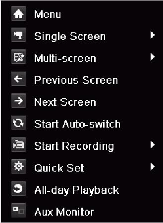Pulse el botón PLAY (Reproducir) en el mando a distancia IR para reproducir los archivos de grabación del canal en Live View de pantalla única.