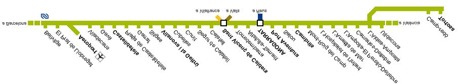 Figura 8.11 Localització de la línia dins la xarxa de Renfe (extret de [7]) El trànsit de la línia és molt divers.