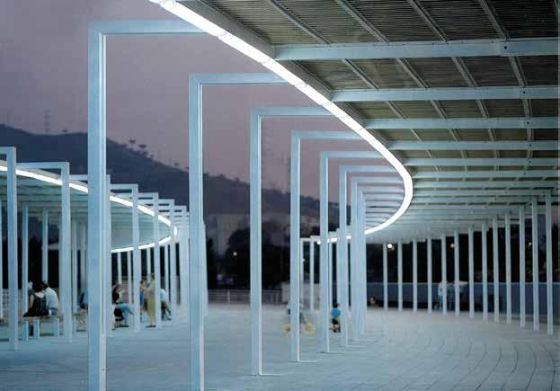 Installation and maintenance The pergola is delivered in five parts: the column, pergola structure, wooden slat structure, shade and luminaires.