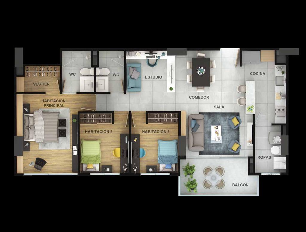 TIPO E Área construida 92,05 m² Área privada 83,73 m² MARZO 2017 Ubicación en torre NOTA: Este plano contiene ilustraciones que son