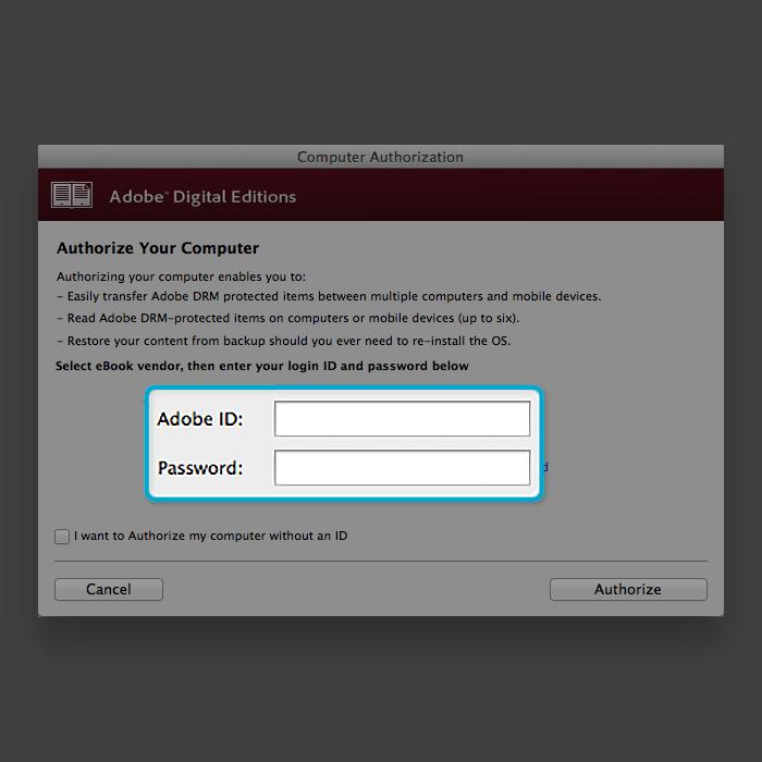 2. Haz clic en Autorizar. 3. Haz clic en ACEPTAR cuando Adobe complete la autorización de tu ordenador.