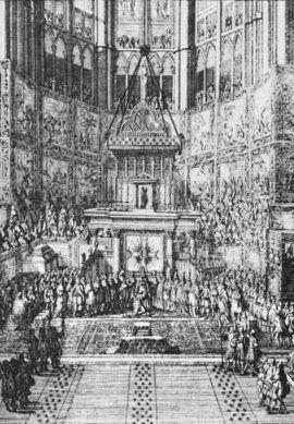 1654: Coronación de Luis XIV Conocido como El Rey Sol (Le Roi Soleil) o Luis el Grande (Louis le Grand) Se casó con María Teresa de Austria (hija de Felipe IV) en 1660 Tuvo hijos y
