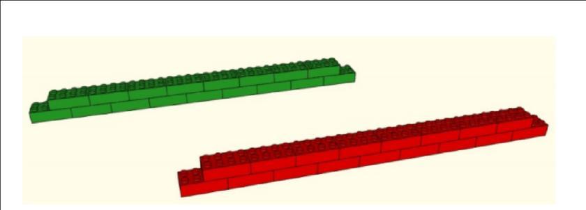Una barrera verde y una barrera roja son hechas con bloques LEGO de 4X2 y ubicadas dentro de los rectángulos grises a un lado de las áreas de inicio y fin. 4.3. Condiciones de Ambiente 1.