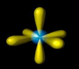 Son necesarios cuatro electrones desapareados en el átomo de carbono para explicar la formación de cuatro enlaces C-H C* H 2s 1s 2p Según la TEV: tres