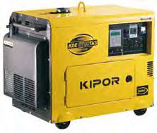 6 kva Arranque eléctrico Potencia nominal 5,5 kva Depósito gran capacidad Alarma de aceite Kit de ruedas Equipado con el motor KM186FAGET KDE1000TA3