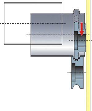 Rodillos plegadores "S" Aplicación Preparar una conexión entre dos tubos (industria aislamiento) Pliegue de tope para conexión entre tubos Fortalecer el final de un tubo Pliegue de seguridad al final