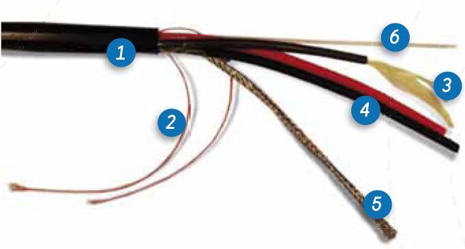 CABLE SENSOR CV1, EL CABLE COMPLETO Todo lo necesario para hacer funcionar el equipo Leopard valla se puede integrar en un mismo cable sensor, de forma que, al sustentar este en la valla estamos