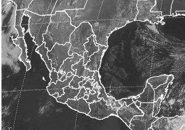 (Para mayor información ver notas generales y especiales) Imágenes cortesía: SENEAM/SMN BAJA CALIFORNIA ZONA COSTERA: En la Península de Baja California el cielo es despejado con la presencia de