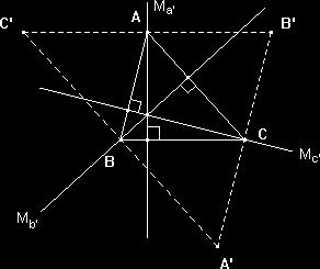 1. Los lados de los triángulos ABC y A'B'C', son respectivamente paralelos. 2.