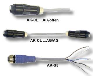 2.3.24 DOSASens Cables de conexión AK Cables de conexión para sensores amperométricos Descripción del producto: Cable de conexión con transmisión de señal Con rosca externa Conexión fácil garantizada