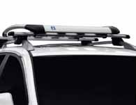 TRAX trax PRODUCTOS DE CARGA EXTERIOR Paquete de seguridad Barras de techo Dos barras de techo aerodinámicamente diseñadas en aluminio de forma oval y útiles para instalar la concha o canastilla