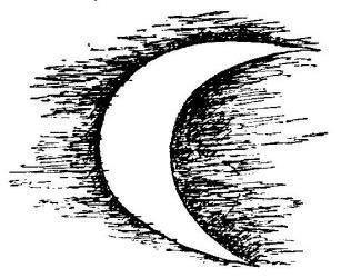La medialuna Esta media luna (figura 182) debe dividirse en seis partes trazando solamente dos líneas rectas. Figura 182 Cómo se hace esto?