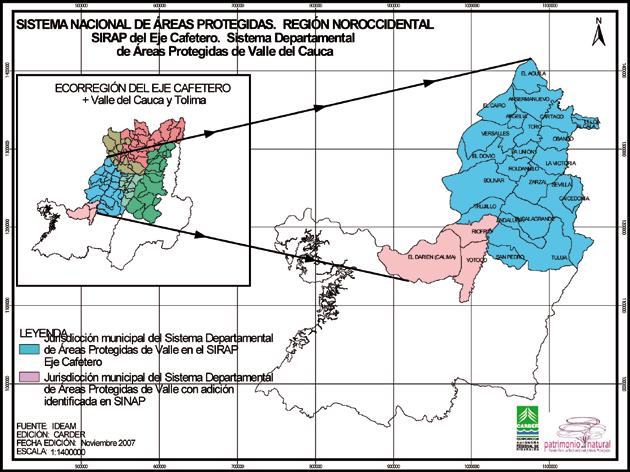 4 del departamento), sin embargo para facilitar el análisis regional se amplió su jurisdicción hasta la vertiente occidental del Río Magdalena en el departamento del Tolima. 3.