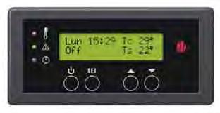 Con conexión de termostato ambiente y con programación de Encendido/pagado (16 programas posibles) Control del circulador y modulación de potencia según temperatura del