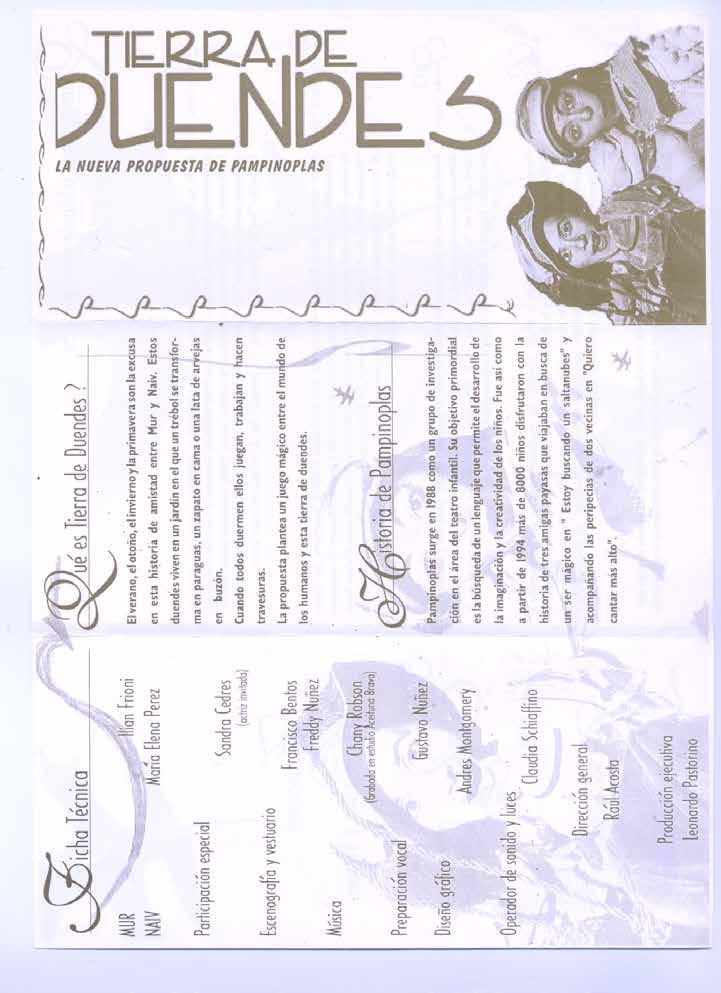 1997 Tierra de Duendes // programme Auteur : Cie Panpinoplas