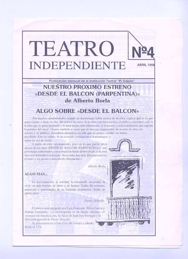 1998 avril Hasta el Domingo // article de presse