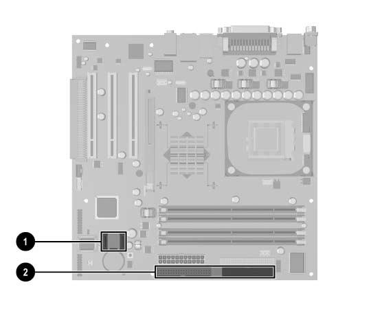 Actualizaciones de hardware 11. Conecte los extremos opuestos del cable de datos al conector correspondiente de la placa base.