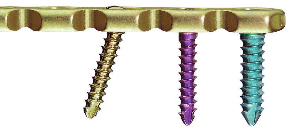 Implantes Para fijar a la mandíbula las placas de reconstrucción UniLOCK 2.4 pueden utilizarse tornillos de cortical de 2.4 mm y tornillos de bloqueo de 2.4 o 3.0 mm 401.