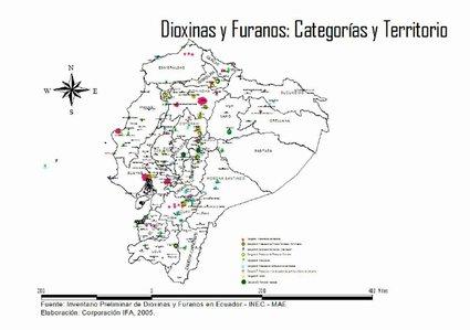 FIGURA 2.20 - Mapa de todas las fuentes y categorías de generación de Dioxinas y Furanos 2.3.